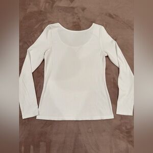 Tahari Elegant Cream Long Sleeve Top